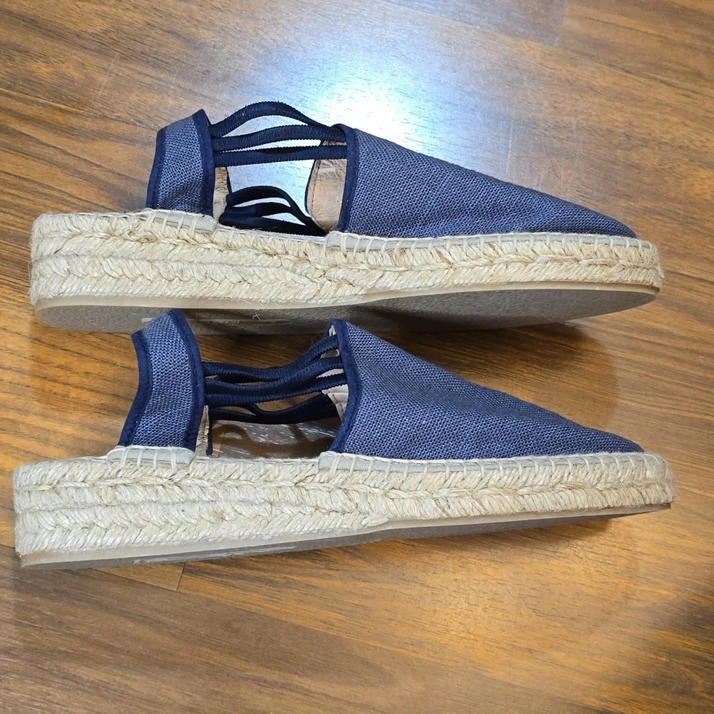 Sesto Meucci Womans Lino Slingback Canvas Espadrille Sandals